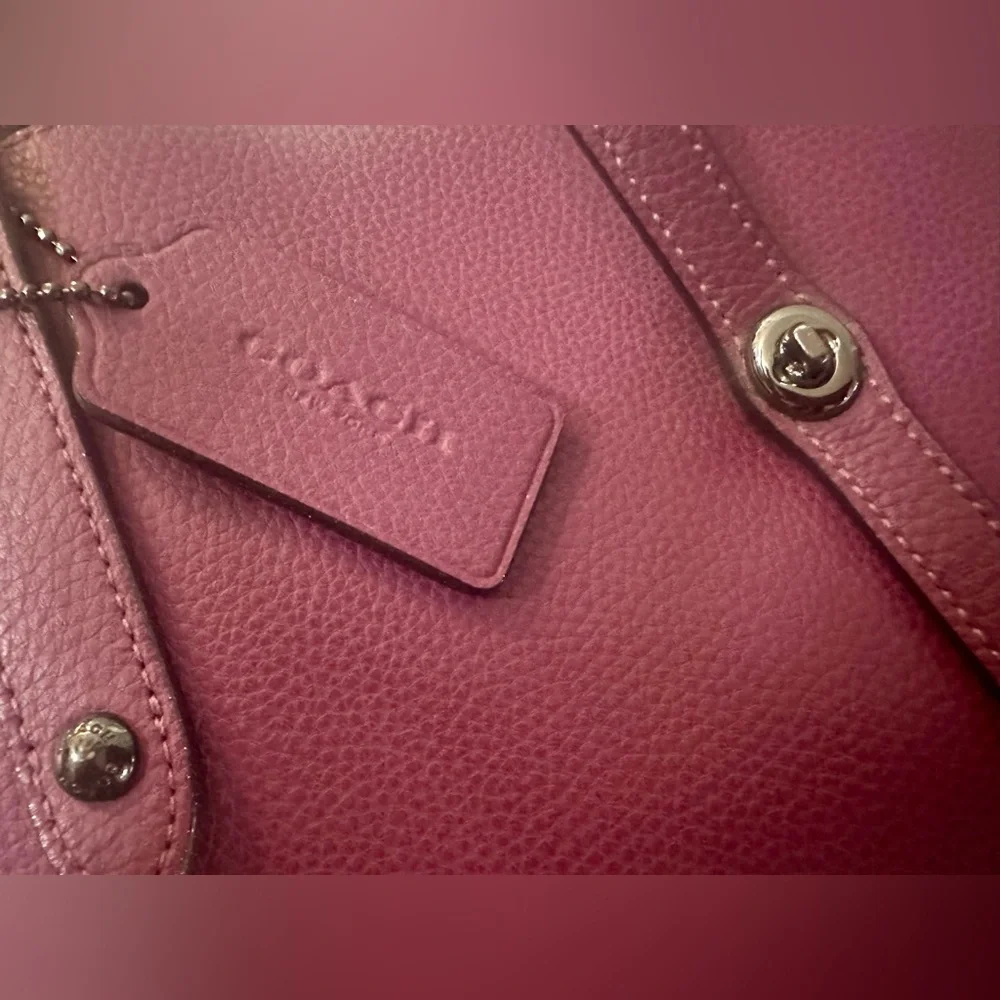 Coach Market Tote in Dark Berry w/ Party Mouse Print Interior - BAFO - Picture 2 of 15